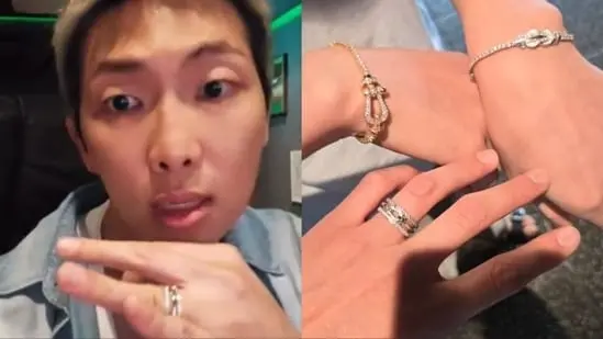 BTS' RM responds after fans tease him for wearing Jin’s diamond ring birthday gift on wedding finger