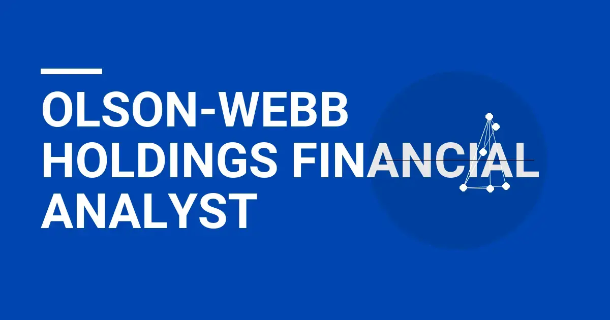 Olson-Webb Holdings Financial Analyst